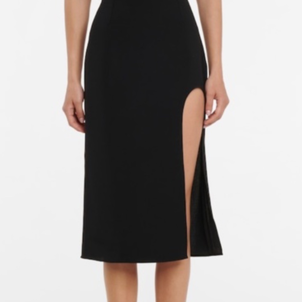 Mugler Black Wool Cut-Out skirt Size FR40